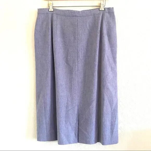 Pendleton Vintage Periwinkle Wool Pencil Skirt - Picture 1 of 3